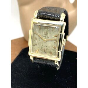 Omega Watch N6263 Vintage 1952 Swiss Mechanical 14k Gold Filled Case Tank 24mm